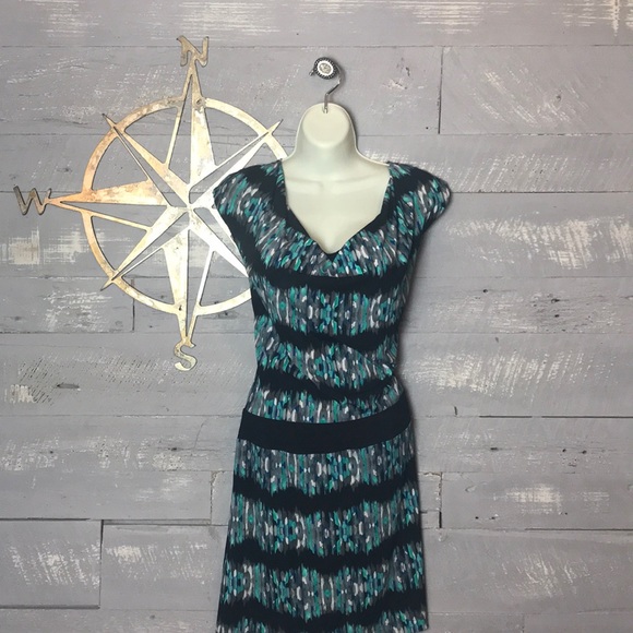 BCBG multicolored cowl neck dress - Picture 5 of 6